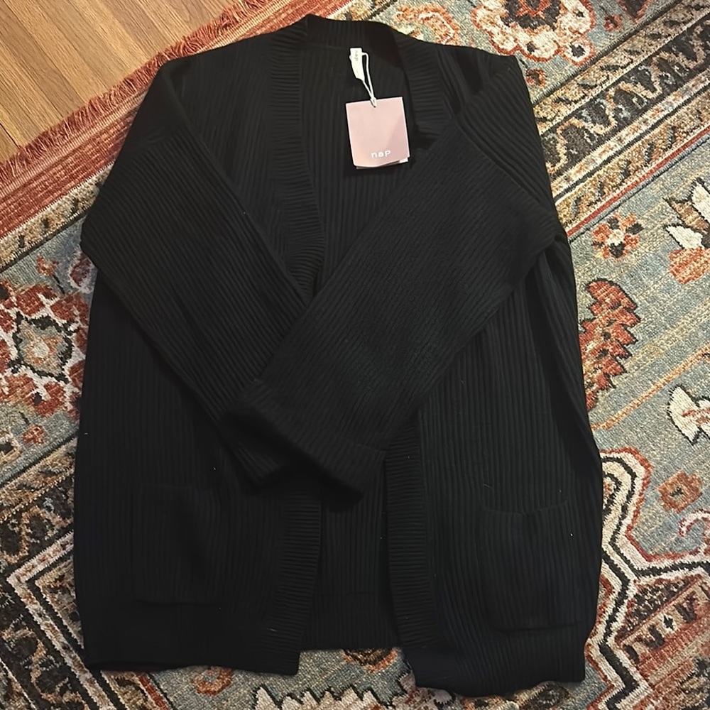 NAP Black Cashmere Cardigan